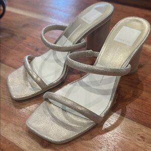 Dolce Vita Metallic Gold Heeled Sandals